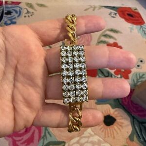 Gold and Silver Crystal Bracelet
